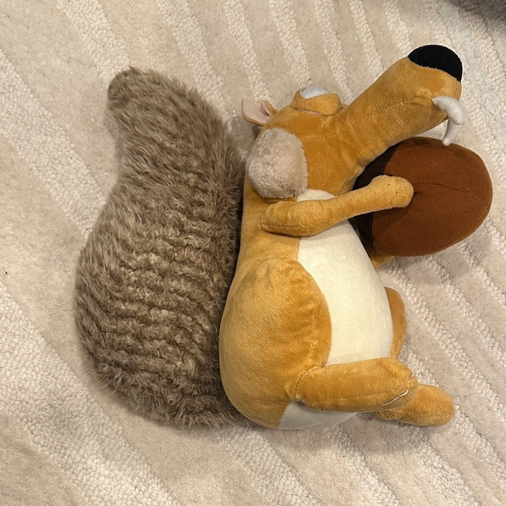 Plush Squirrel Toy with Acorn